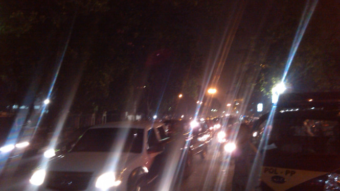 Ilustrasi macet di malam takbiran.