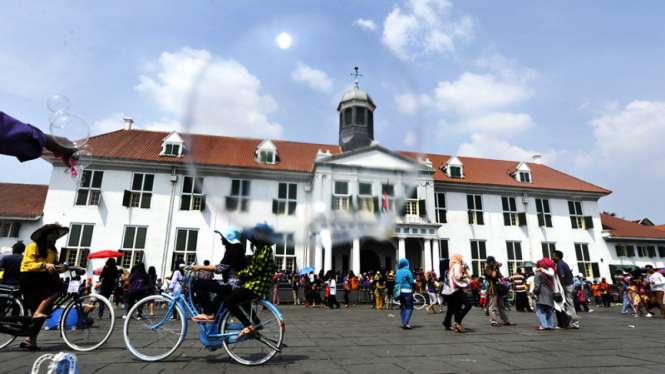 Kawasan kota tua, Jakarta. Lokasi penjambretan Dirjen PUPR.