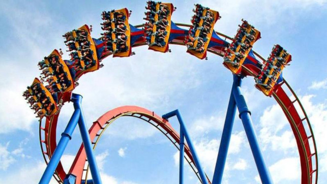 Ilustrasi roller coaster