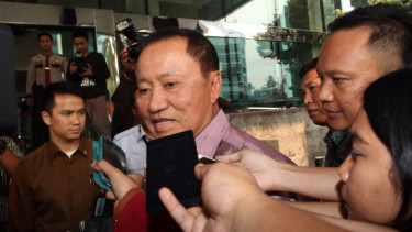 Menkumham Amir Syamsuddin Mendatangi Gedung Komisi Pemberantasan Korupsi