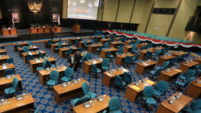 Suasana di ruang rapat Paripurna DPRD DKI (Ilustrasi)