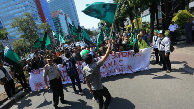 HMI Demo di Pengadilan Tipikor. Foto ilustrasi.