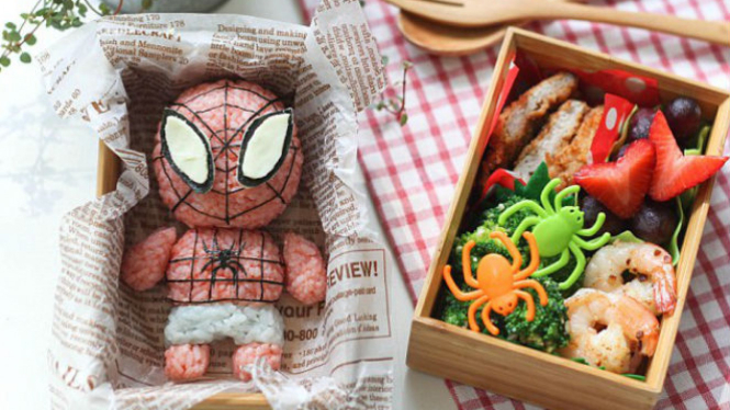 Karya seni dari bekal makan siang.