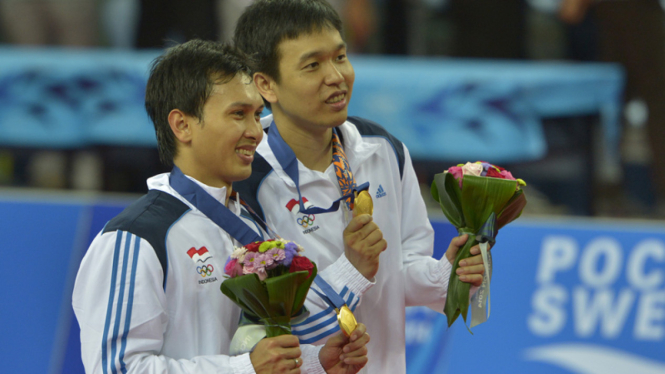 indonesia raih emas dari bulutangkis Asian Games 2014