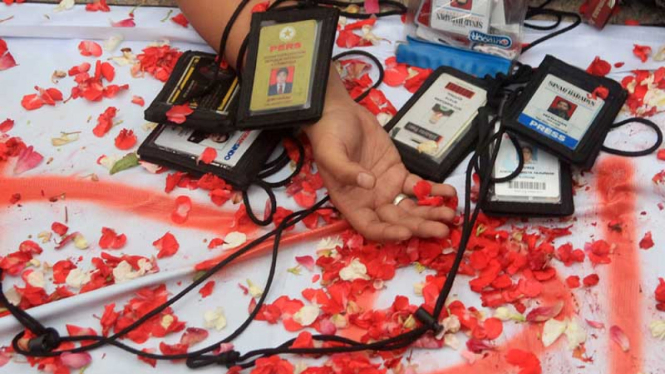 Aksi Solidaritas Wartawan di Jakarta