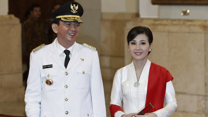 Basuki Tjahaja Purnama dan istri.