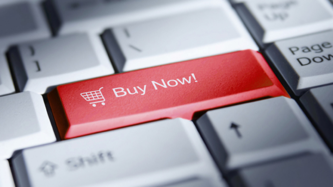 Ilustrasi bisnis online atau belanja online