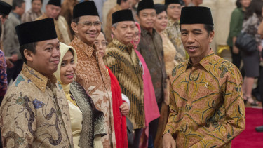 Presiden Jokowi dan Nusron Wahid di Istana Negara.
