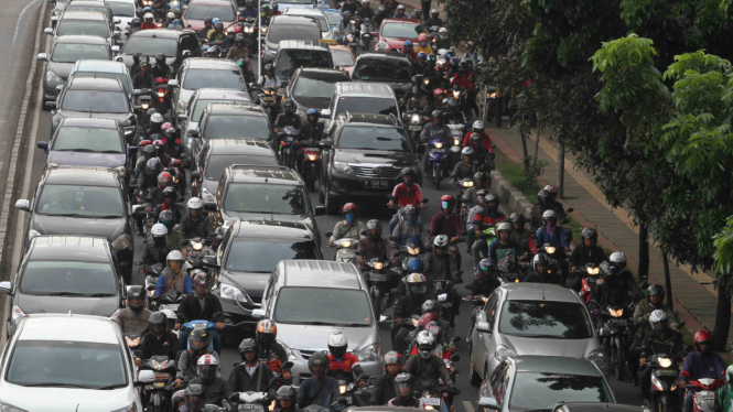 Ilustrasi macet Jakarta.