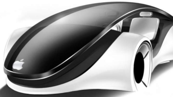Sketsa mobil canggih Apple.