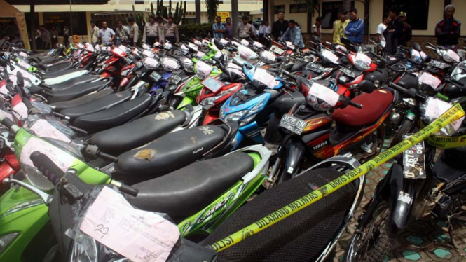 Ilustrasi motor curian.