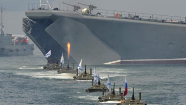 Kapal Induk Admiral Kuznetzov milik Rusia/llustrasi.