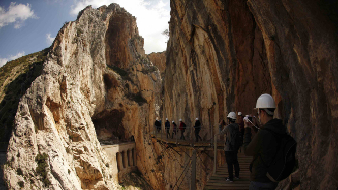 Caminito del Rey, jalan setapak nan berbahaya di Spanyol.