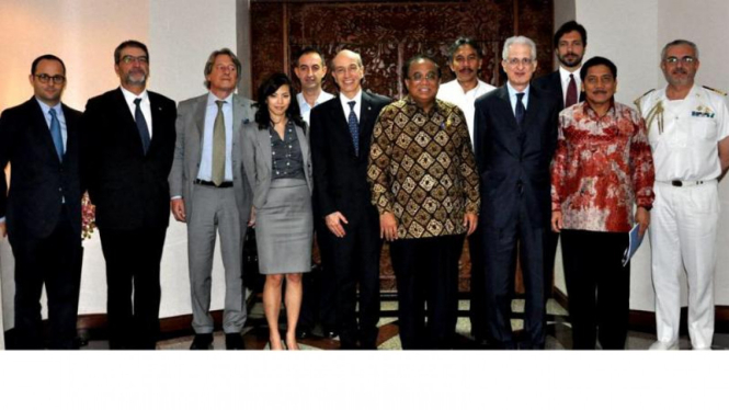 Pertemuan delegasi industri Italia dan Menko Maritim Indroyono Soesilo