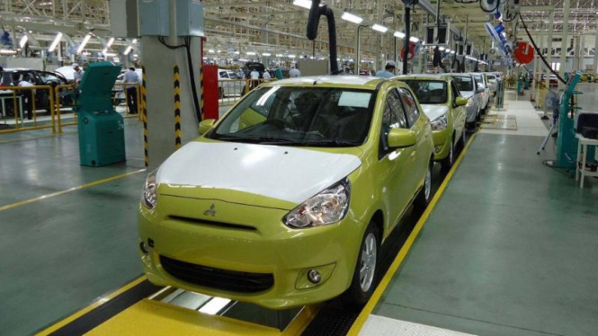 Ilustrasi. Pabrik Mitsubishi di Thailand.