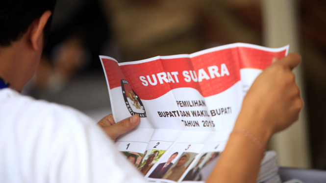 Contoh surat suara (ilustrasi)
