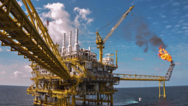 Ilustrasi rig minyak lepas pantai