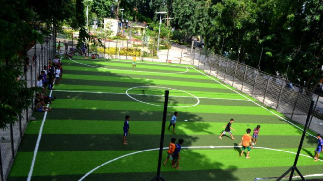 Ilustrasi lapangan futsal.
