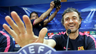 Pelatih Barcelona Luis Enrique.