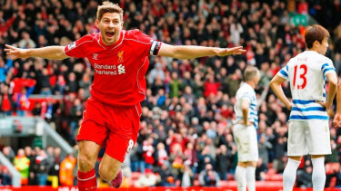 Gelandang sekaligus kapten Liverpool, Steven Gerrard