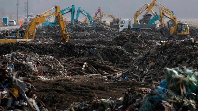 Ilustrasi tempat pembuangan sampah.