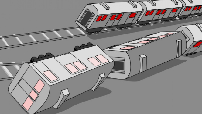ilustrasi kecelakaan kereta api