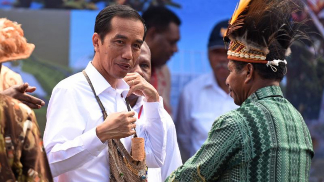 Presiden Joko Widodo dalam kunjungannya ke Papua beberapa waktu lalu.