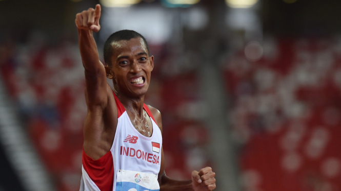 Agus Prayogo Persembahkan Emas Nomor Lari 10 Ribu Meter