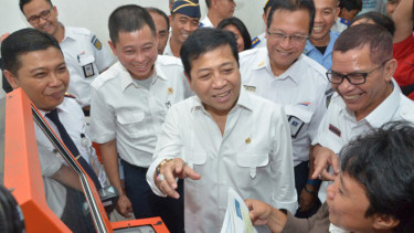 Ketua DPR Setya Novanto sidak ke Stasiun Kereta Api Pasar Senen
