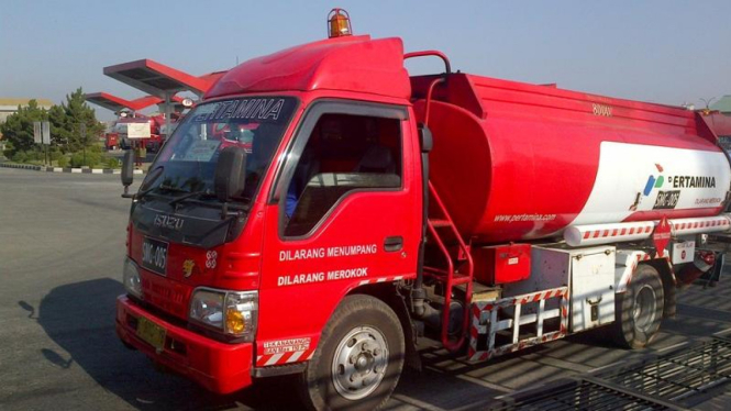 Ilustrasi Mobil Tangki BBM Pertamina.