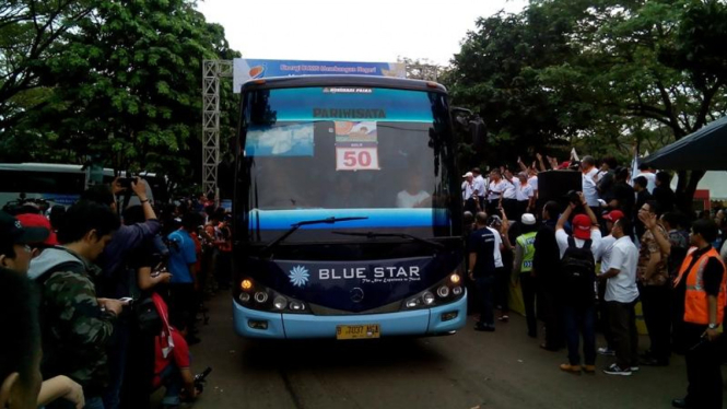 Pemudik gratis diberangkatkan 