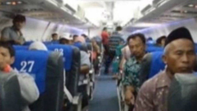 Kabin pesawat Boeing 737.