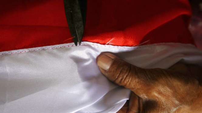 Ilustrasi/Perajin Bendera Merah Putih