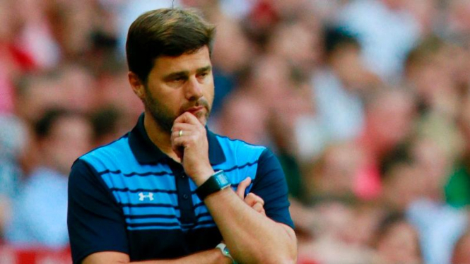  Manajer Tottenham Hotspur Mauricio Pochettino.
