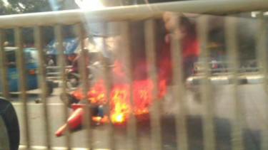 Motor terbakar