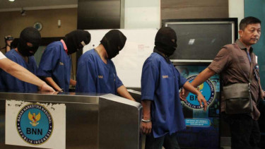Para tersangka pengguna narkoba 