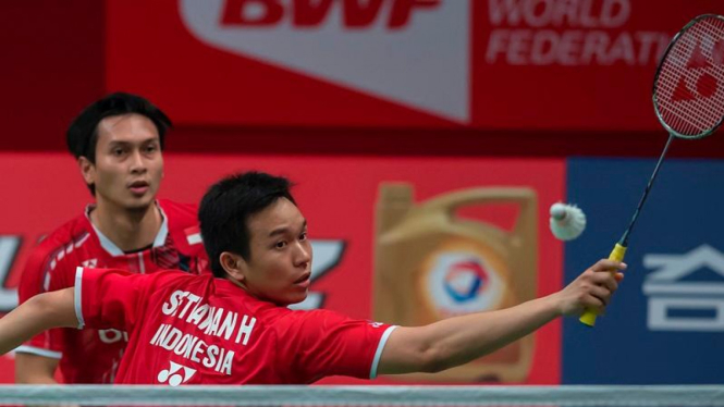 Pasangan ganda putra Indonesia, Muhammad Ahsan/Hendra Setiawan