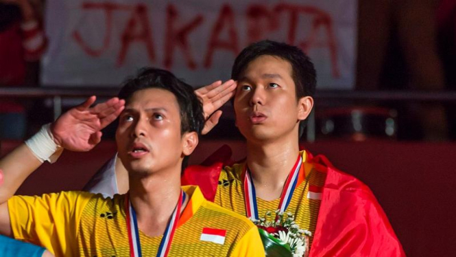 Ganda putra Mohammad Ahsan/Hendra Setiawan