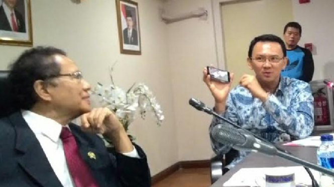 Basuki Tjahaja Purnama bersama Rizal Ramli