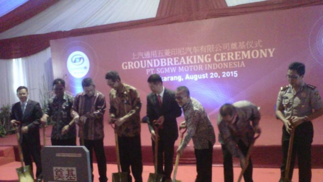 Ground breaking pabrik PT SGMW Motor Indonesia di Deltamas