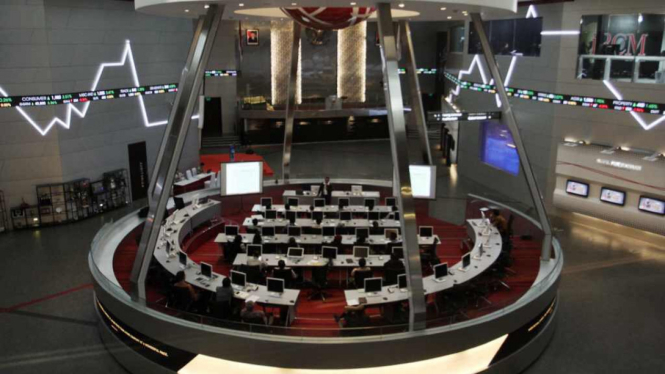 Suasana Bursa Efek Indonesia (BEI).