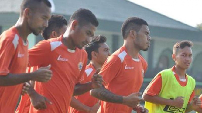 Skuat Persija Jakarta saat latihan
