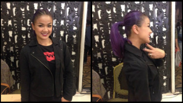 Rambut Ungu Nirina Zubir