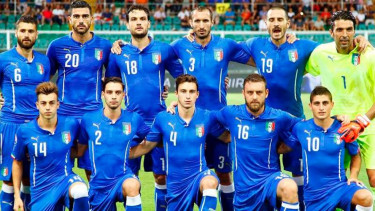 Tim nasional Italia pada laga melawan Bulgaria