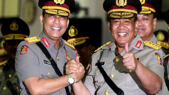 Komjen Pol Budi Waseso dan Komjen Pol Anang Iskandar