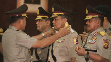 Kapolri Pimpin Apel Sertijab Kabareskrim dan sejumlah Kapolda beberapa waktu lalu.