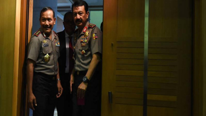 Kapolri Jenderal Badrodin Haiti dan Wakapolri Komjen Budi Gunawan.