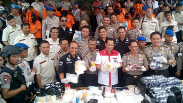 Kepala BNN Komjen Budi Waseso di Polda Metro Jaya