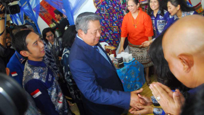 SBY  Saat Hadiri Acara Hari Jadi Demokrat di DPR