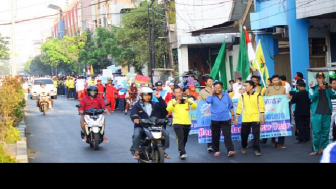 Pawai Ta'aruf di Kecamatan Simokerto Surabaya